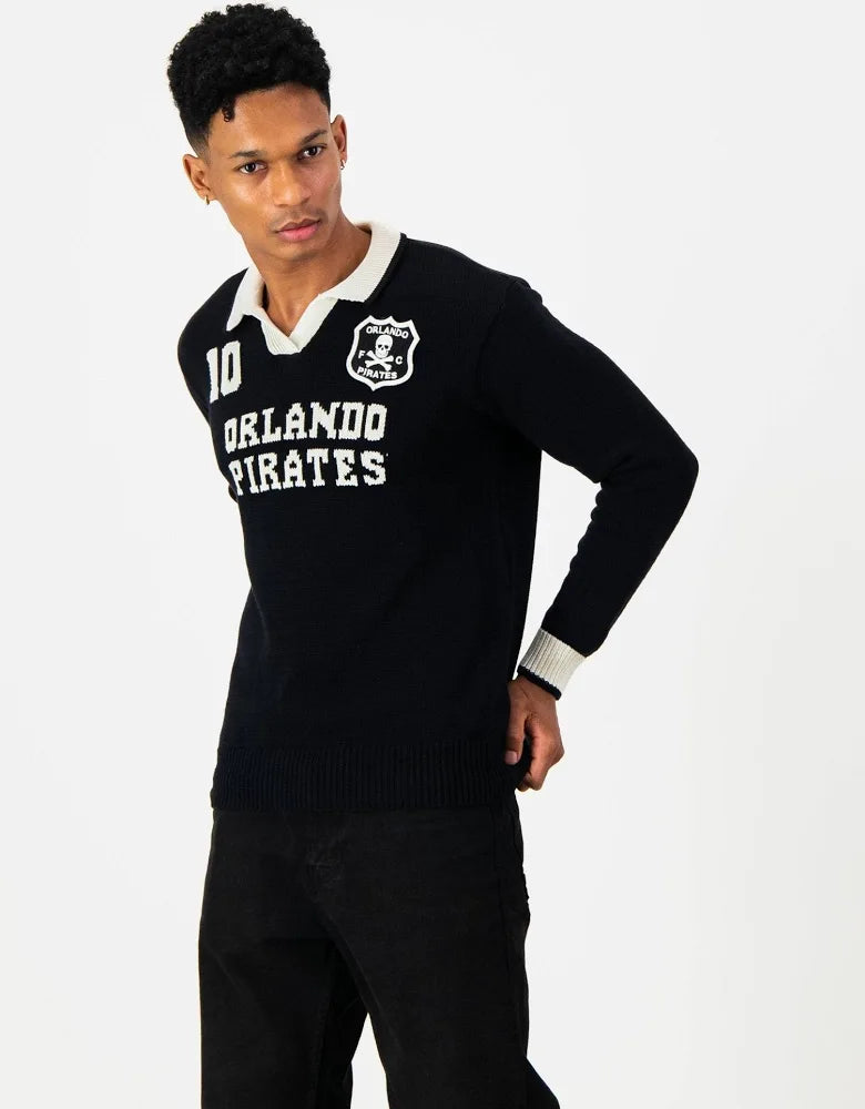 Orlando Pirates Knitted LS Jersey-Black S