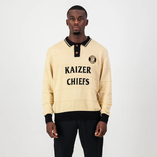 Kaizer Chiefs Long Sleeve Knitted Jersey-Butter